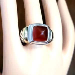 David Yurman Two-Tone Carnelian Albion Ring